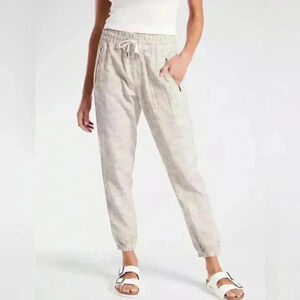Athleta Camo Cabo Linen Jogger Athleisure Travel Lifestyle Pant  Size 8 Tall